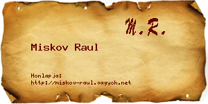 Miskov Raul névjegykártya